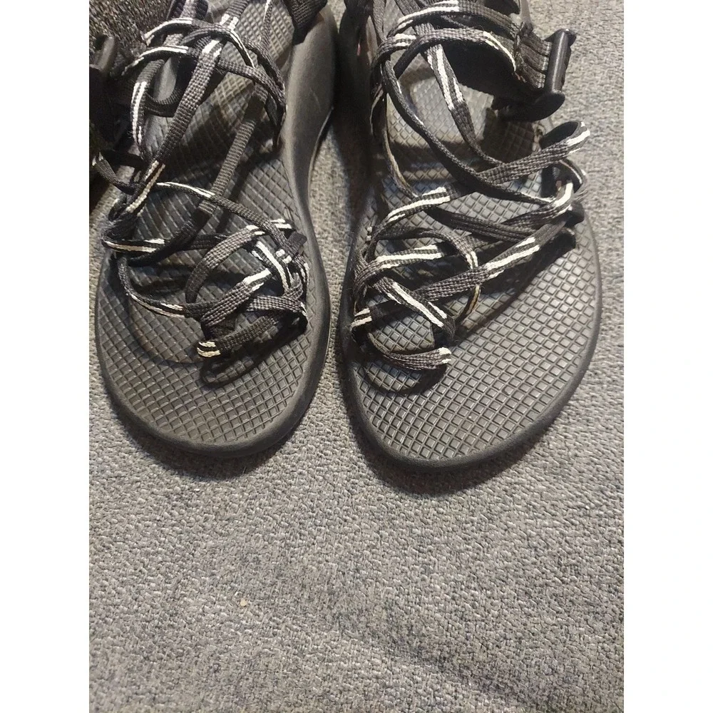 Chaco Sandals ZX3 Classic Scatter Black/White Arch Support Women‎ Sz W8 Strappy
